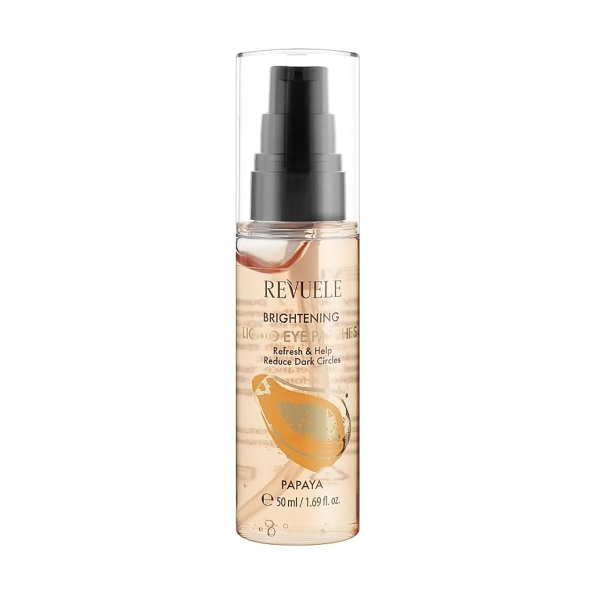 Освітлювальні рідкі патчі для шкіри навколо очей Revuele Brightening Liquid Eye Patches, з папаєю, 50 мл